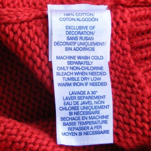 new CHAP Sweater, XL, Pullover, Red-Orange, Zip, Long sleeves, Cotton - Picture 12 of 12